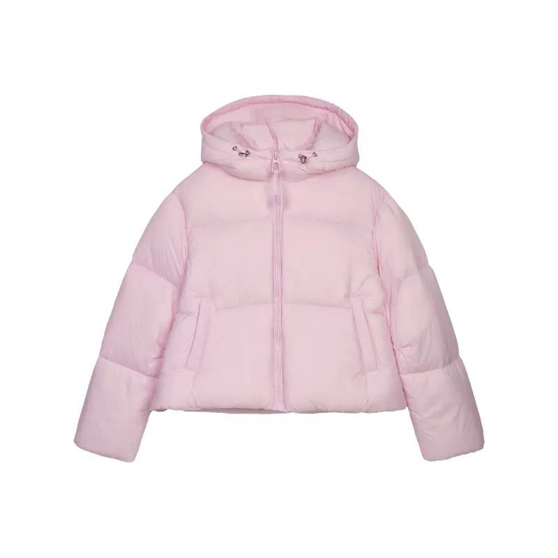 PAZZO Petite Fashion Elegance Loose Fit Versatile Cropped Hooded Down Jacket Women's-6