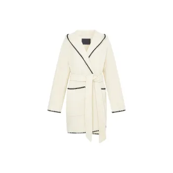 MO&CO Coats Women's Ecru