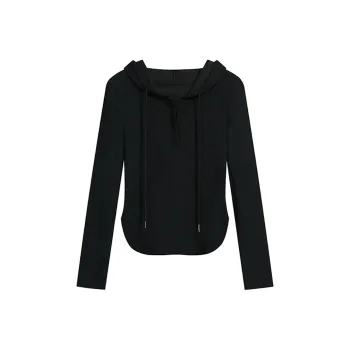 PAIN OR PLEASURE Coquette Style Sweatshirt Casual And Versatile Women's Black