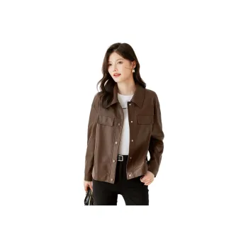 Still Quiet Leather Jacket Coat Women's