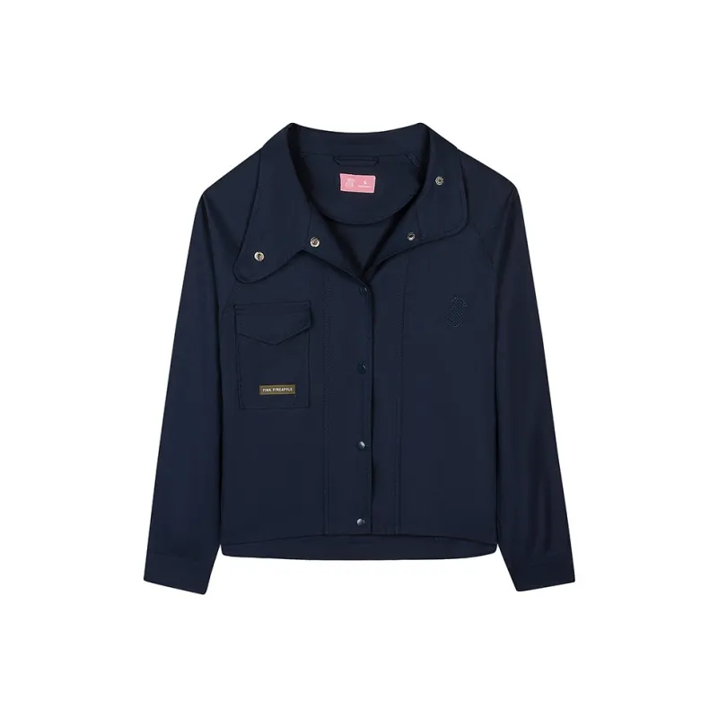 Pink Pineapple Cropped Coats Women's-2