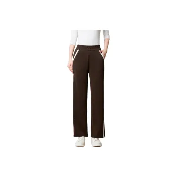 FENHONGMALI Casual Pants Women's Coffee