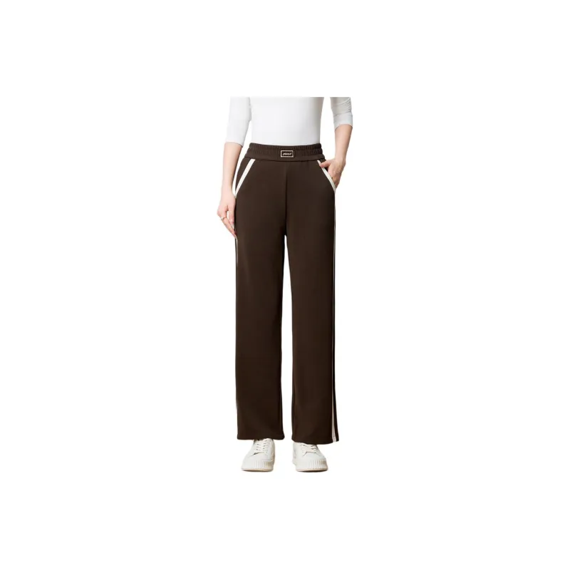 FENHONGMALI Casual Pants Women's Coffee-0