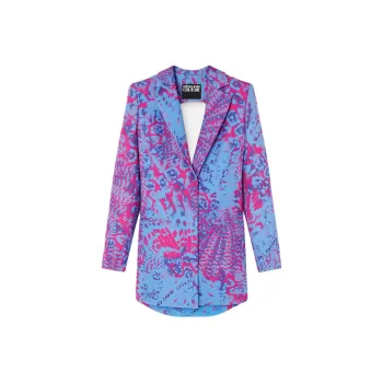 VERSACE SS24 Business Suits Coats Women's Blue