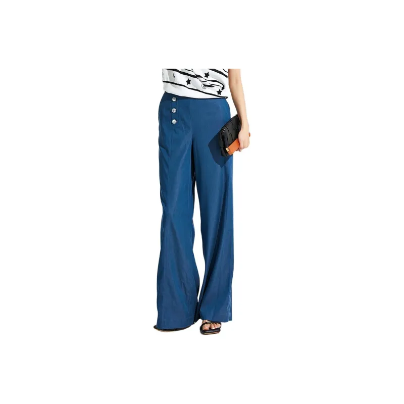 VILAN Casual Pants Women's Denim Blue-0