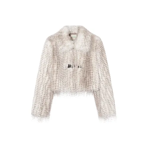 EPTISON WOMAN Velvet Jackets Women's Apricot Cheese Color