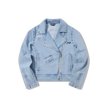 Pleasures X LiNing Denim Jackets Women's Denim Blue