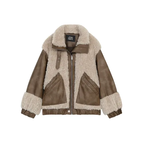 ELF SACK Coat Women's Vintage Coffee
