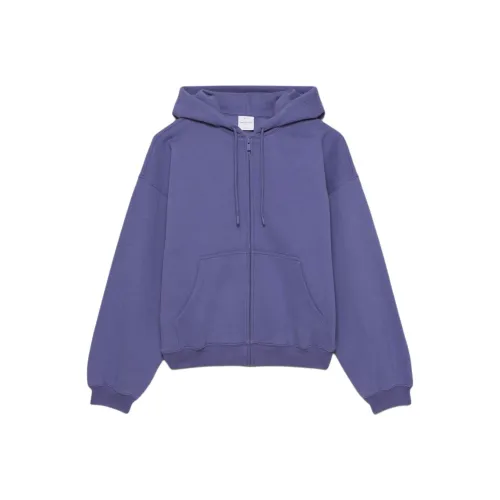 ARITZIA Sweatfleece Cozy Fleece Mega Drop Shoulder Zip Hoodie Sweatshirt Women's NIGHSHADE BLUE/Cheese Blue
