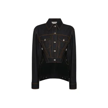 Alexander McQueen Denim Jackets Women's Blue