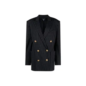 BALMAIN Business Suits Coats Women's Marine Blue