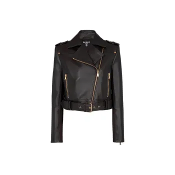 BALMAIN Belted Cropped Jacket