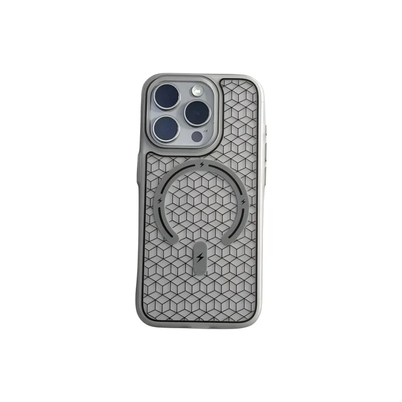 Wei Xin Acrylic Material Maze Plaid Magnetic Phone Cases Compatible With IPhone 16/15 Pro Max/Apple 13/14 Pro/Max-6