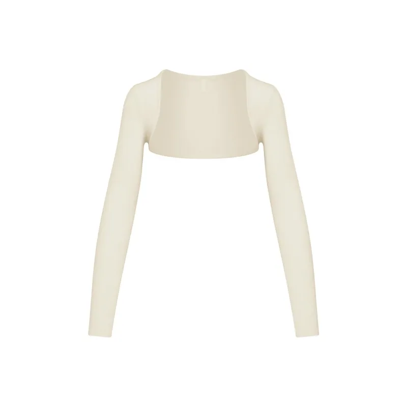 SKIMS SOFT LOUNGE SHRUG Cropped Coats Women's Bone/Bone-0