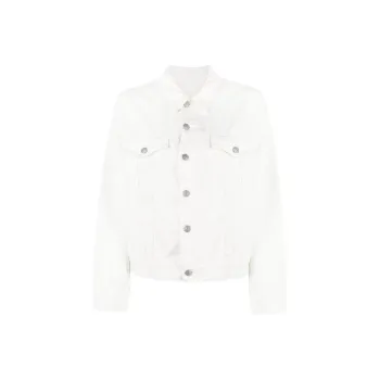 MM6 Maison Margiela Cut Out Detailed Denim Jacket
