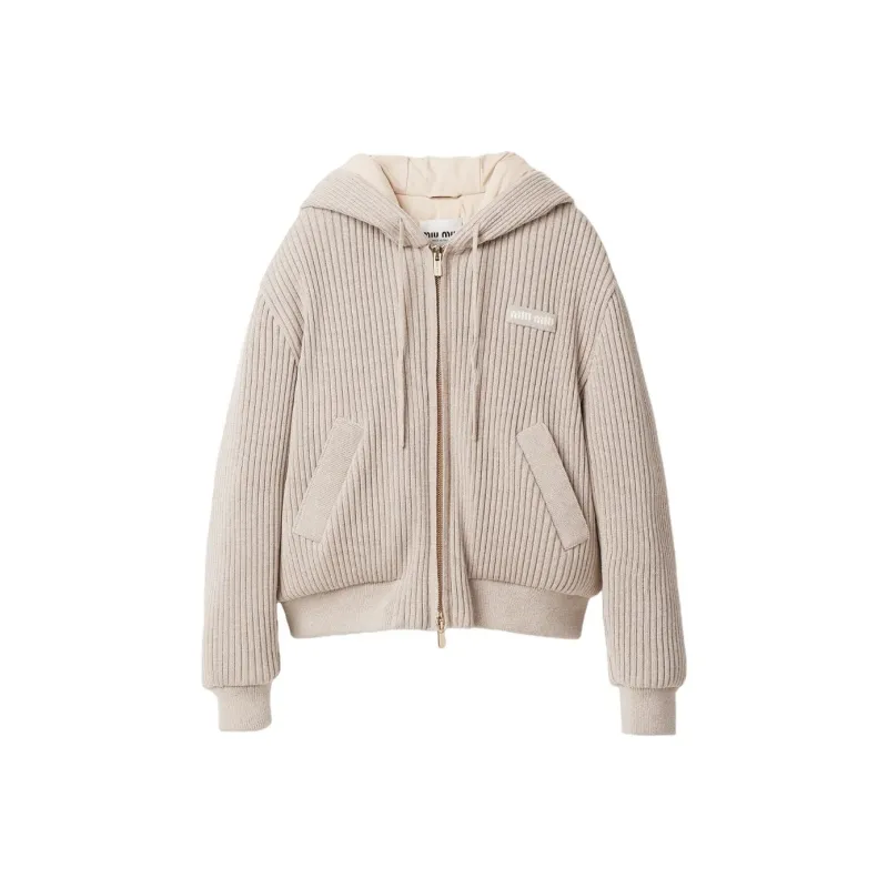 MIU MIU Puffer Jacket Women's Khaki-0