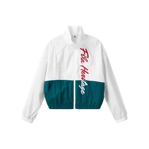 FILA Athletics Cropped Coats Women's Jade White