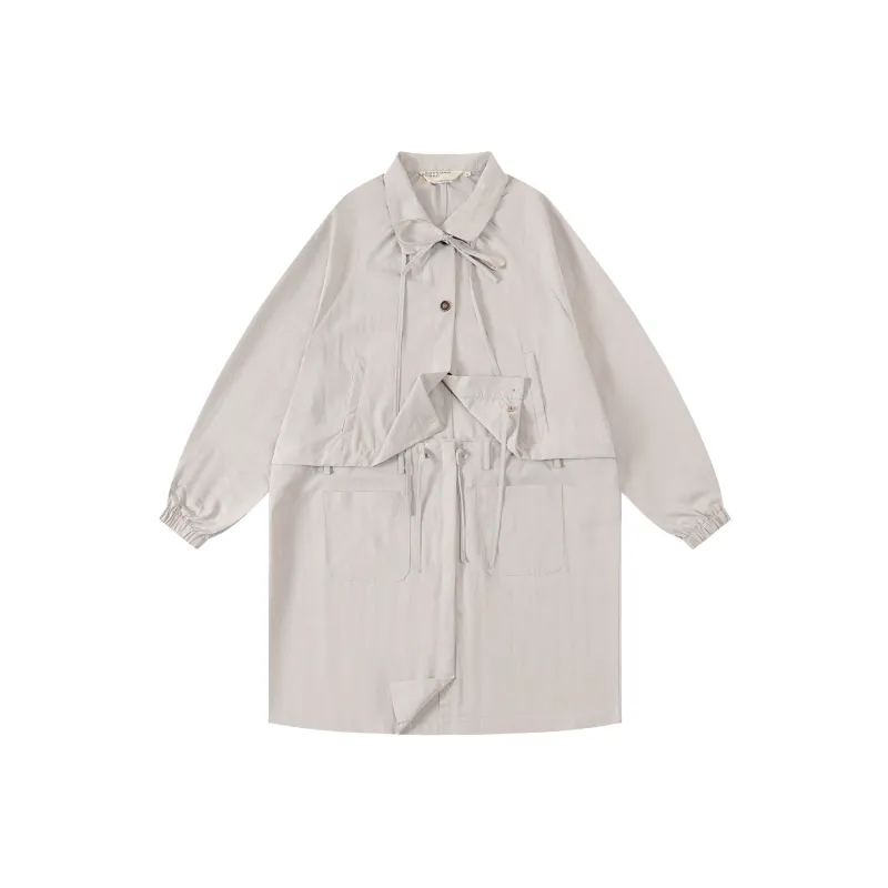 Saotome Trench Coat Women's Dusty Blue-4
