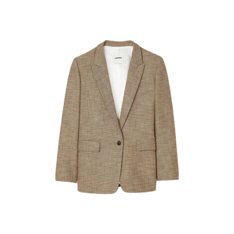 Sandro Prince Of Wales pattern Blazer-0