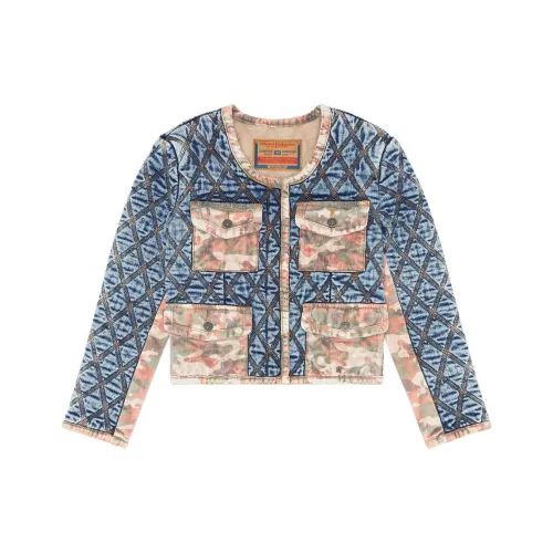 DIESEL Cropped Coats Women's Blue