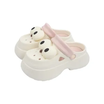 Thin Strips Sandal Slippers White Pink