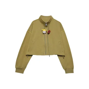 MUGUOGUOMU Cropped Coats Women's