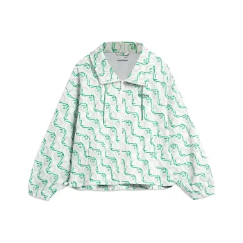LINING Sports Life Collection Trench Coats Women's Jade Frost Green Combination All Over Print