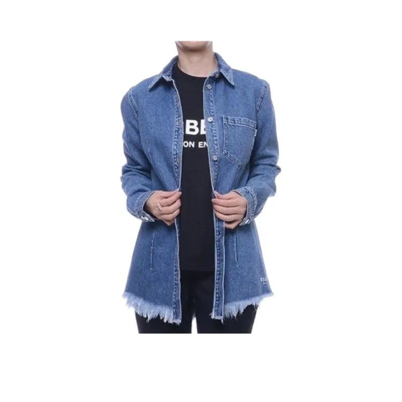 MSGM Denim Jackets Women's Blue-0