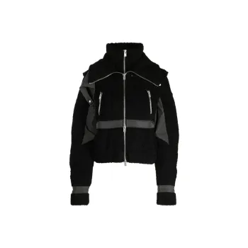 HELIOT EMIL Panelled-design Faux-shearling Jacket