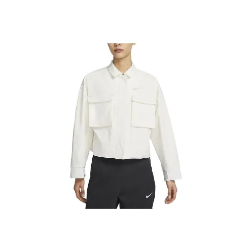 Nike Cropped Coats Women's White