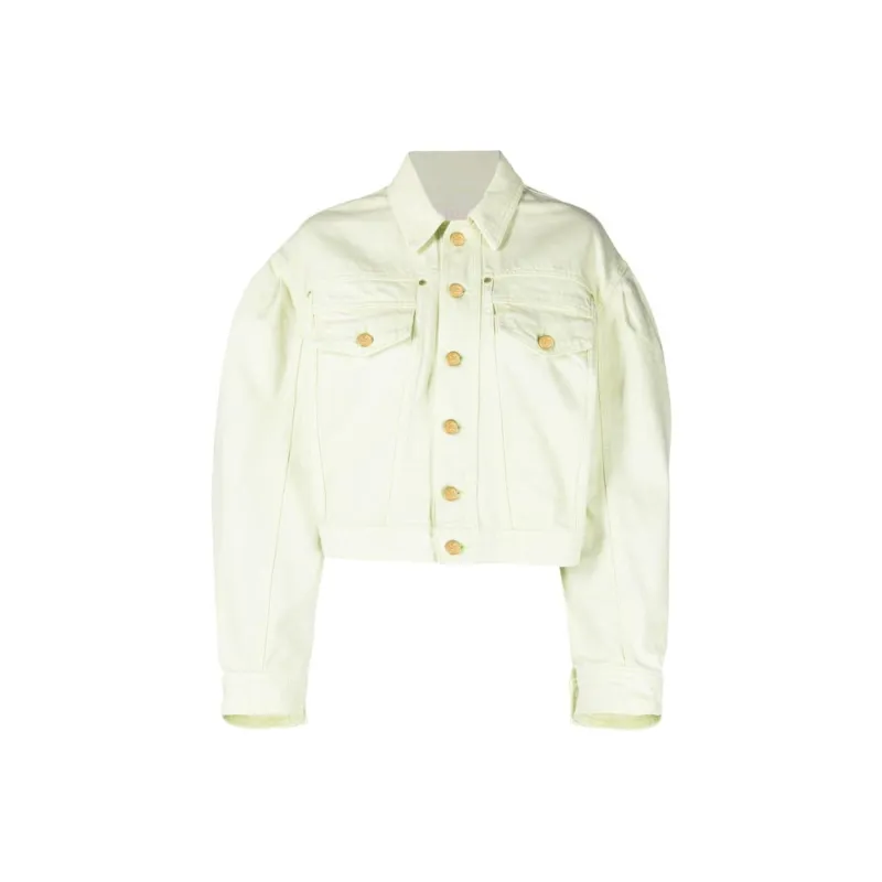 Ulla Johnson Cosette Cropped Denim Jacket-0
