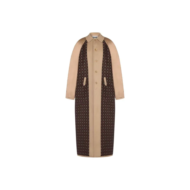 MOSCHINO Gabardine Satin Reversible Trench Coat-0