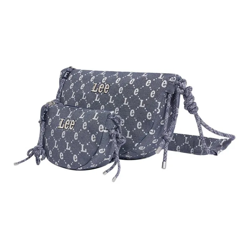 Lee Fabric Dumpling Bag, Crossbody Bag Regular Unisex Vintage Blue-1