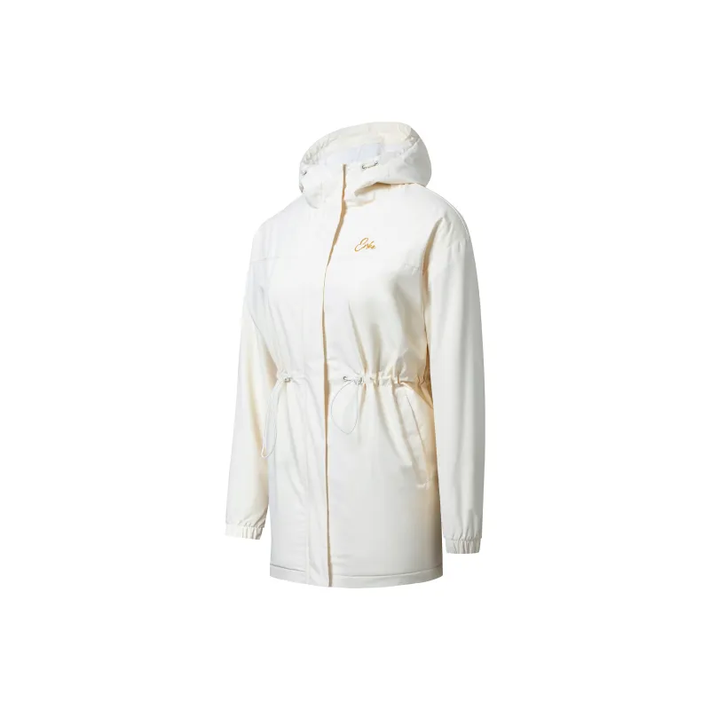Erke Trench Coats Women's Glacier White-0