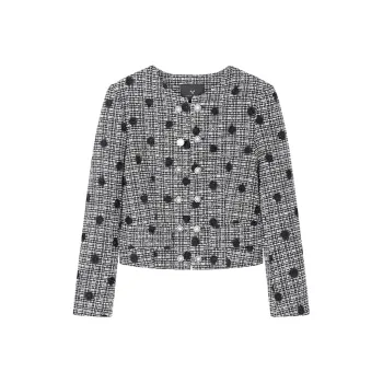 Yu Qianwen Cropped Coats Women's Black