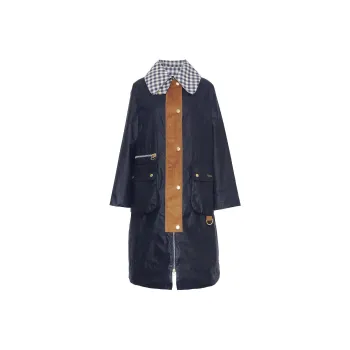 BARBOUR Runswick Waxed Jacket Coats Women's Marine Blue