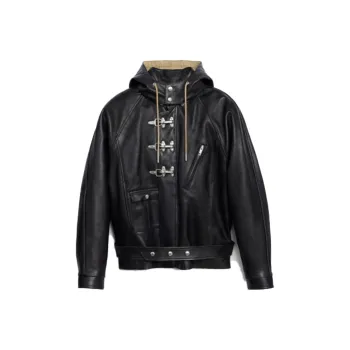 CELINE FW21 Leather Jacket Women's Black