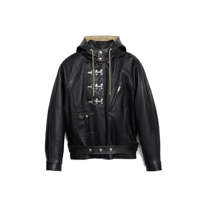 CELINE FW21 Leather Jacket Women's Black-0
