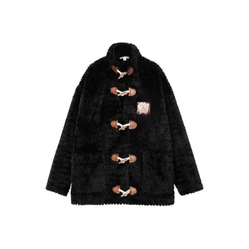 B.Duck Velvet feel Coat Women's Black