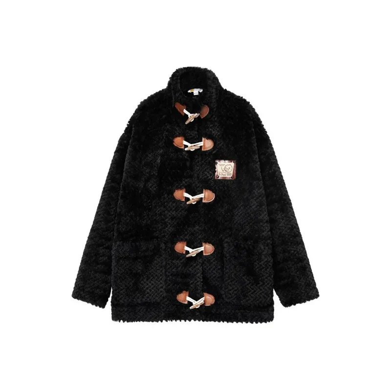 B.Duck Velvet feel Coat Women's Black-0
