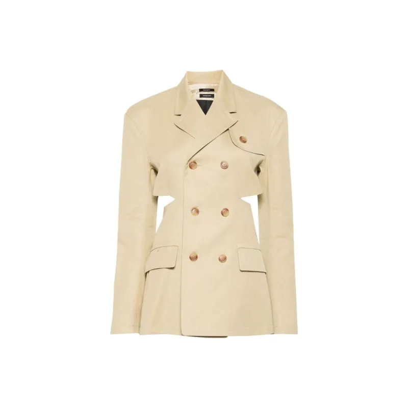 R13 Double breasted Open back Blazer-0