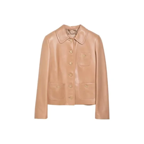 GUCCI Buttoned Leather Jacket