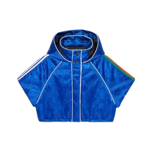 Adidas X GUCCI Cropped Coats Women's Blue