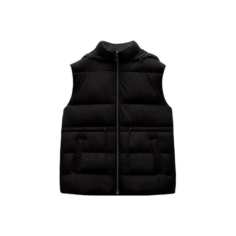 ZARA Puffer Jackets Women's Black-0