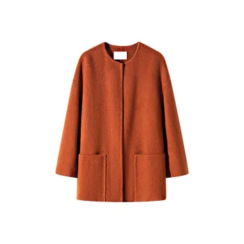 MOSIIMORII Coats Women's Warm Orange Brown
