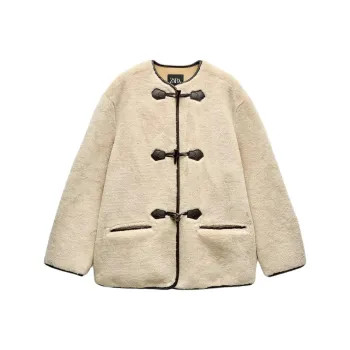 ZARA Coats Women's Natural Color