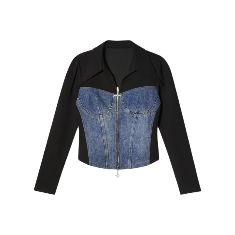 PSALTER Denim Jacket Women's Deep Sea Blue-0