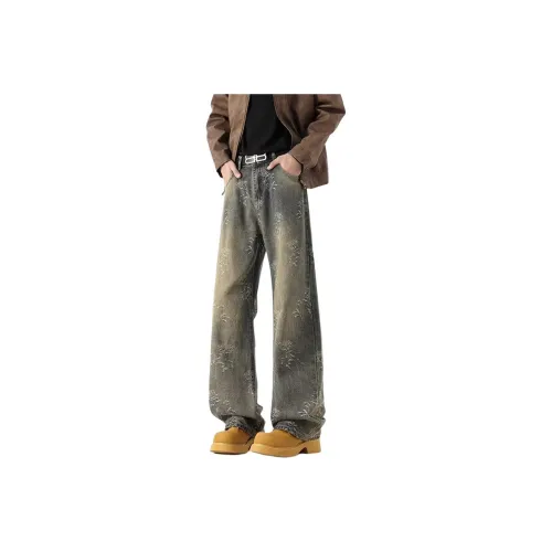 FOMOCE Jeans Unisex Yellow Mud