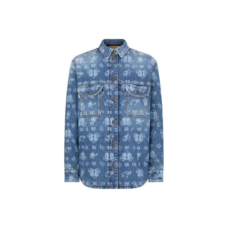Blazé Milano Nariida Paint Denim Jacket-0
