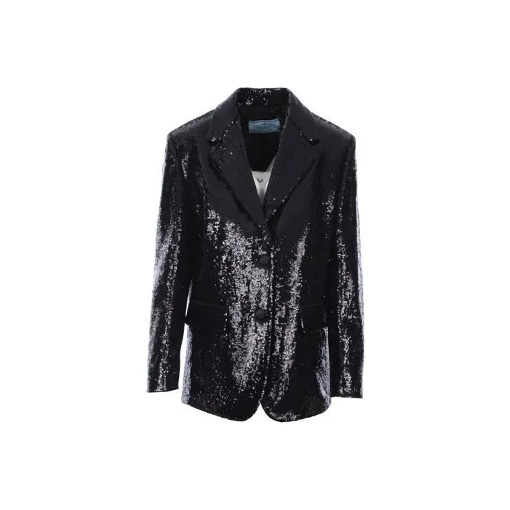 PRADA Sequin Embellished Tailored Blazer-0